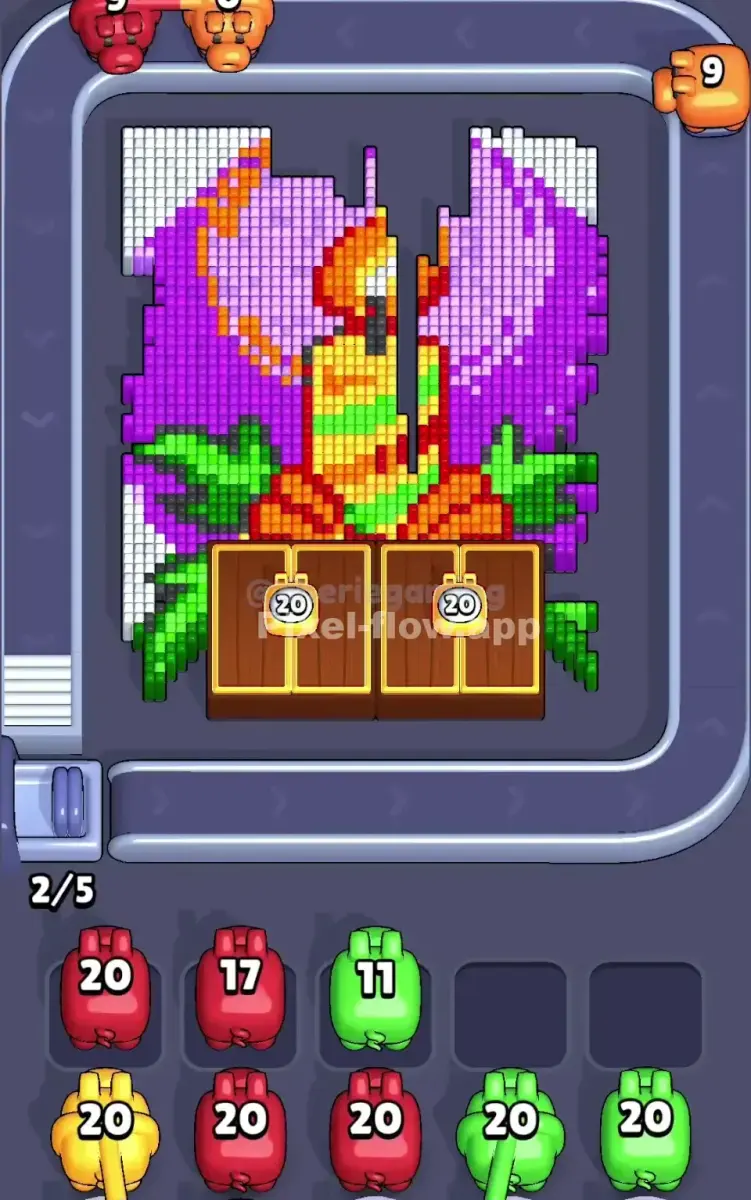 Pixel Flow Level 724 Side-strip progress board frame 2