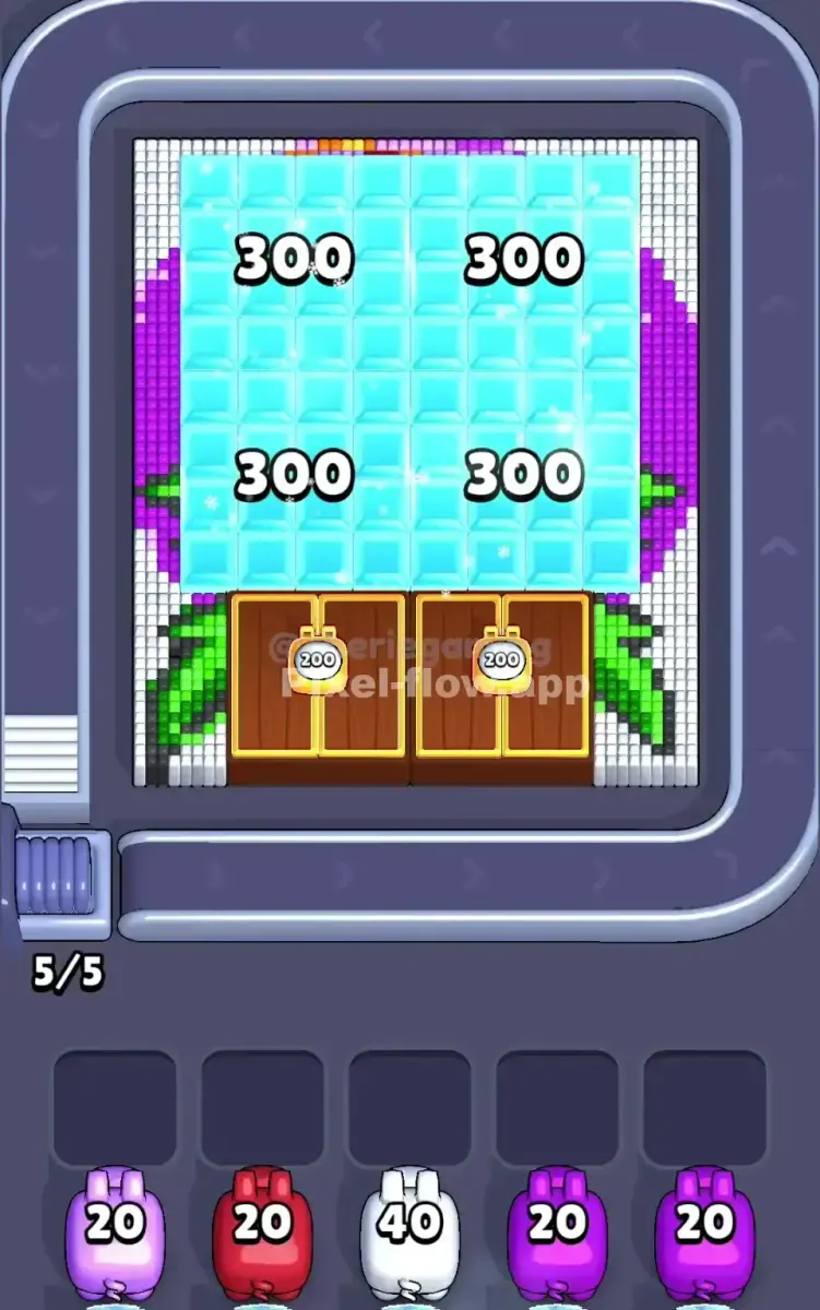 Pixel Flow Level 724 Blocked board board frame 1