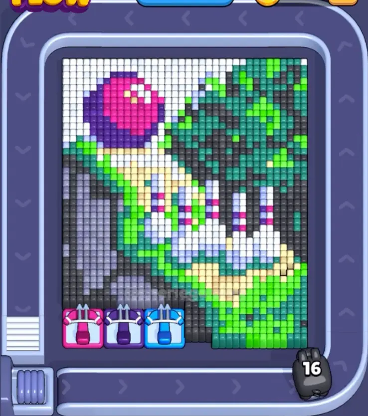 Pixel Flow Level 1558 board preview