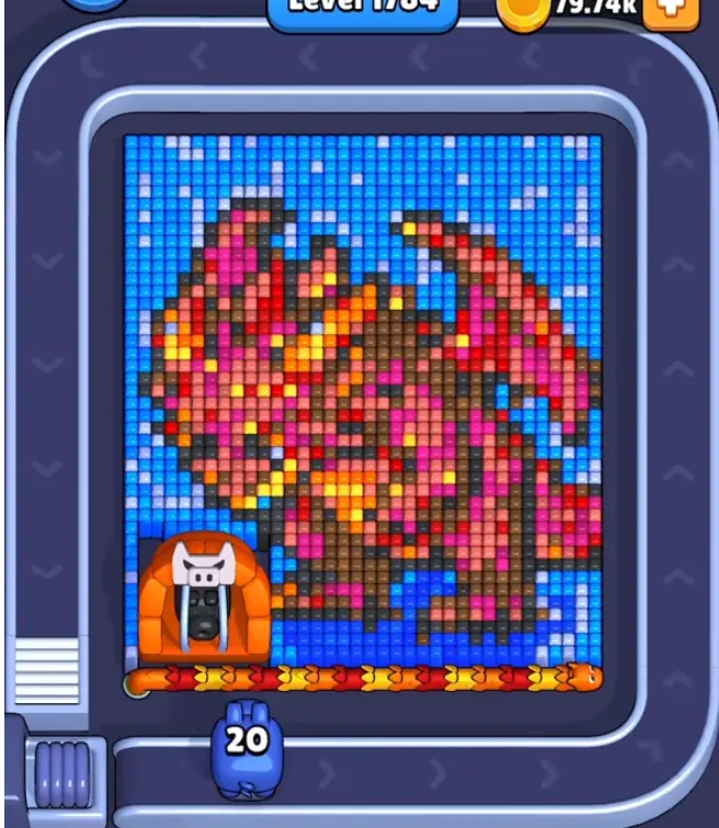 Pixel Flow Level 1784 board preview