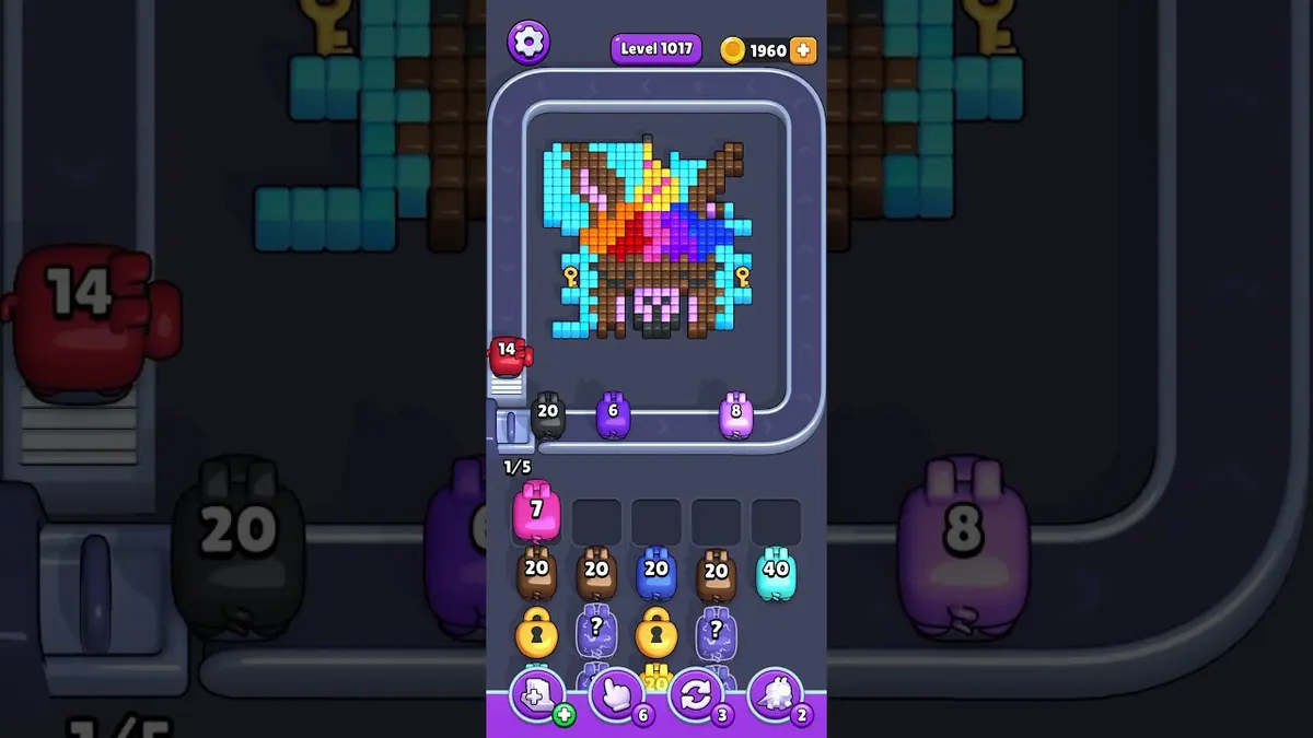 Pixel Flow Level 1017 board preview