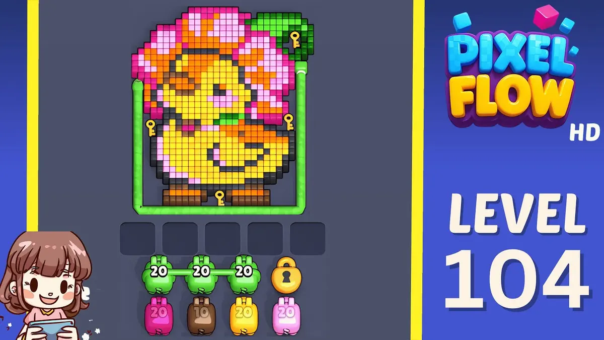 Pixel Flow Level 104 board preview
