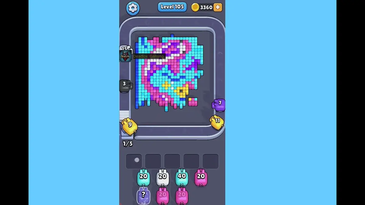 Pixel Flow Level 105 board preview