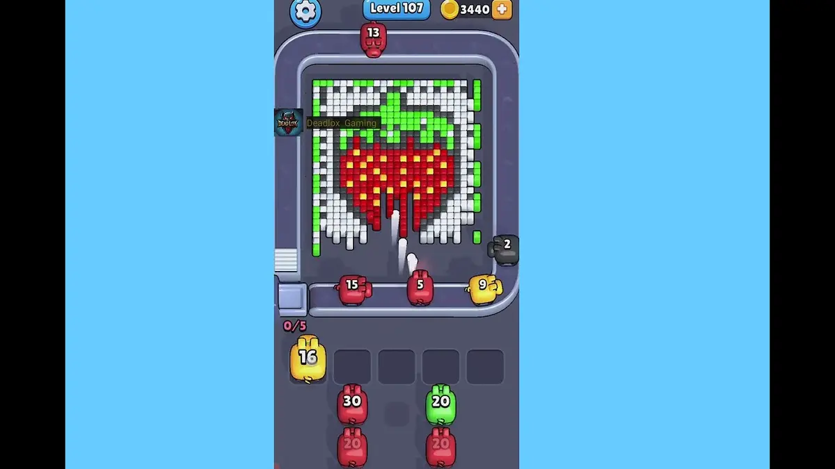 Pixel Flow Level 107 board preview