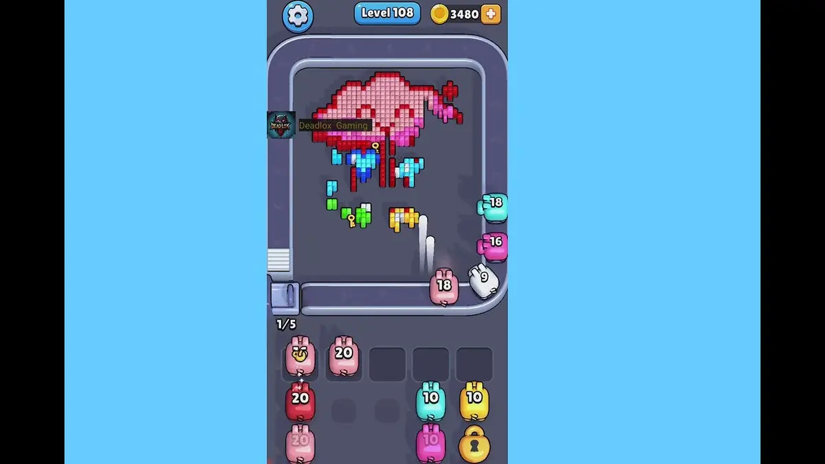 Pixel Flow Level 108 board preview