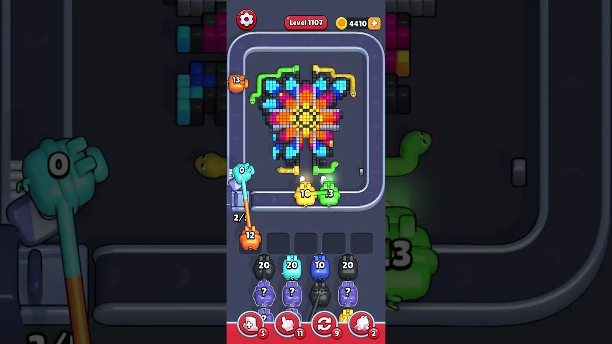 Pixel Flow Level 1107 board preview