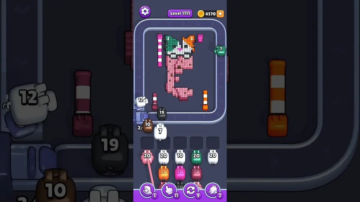 Pixel Flow Level 1111 board preview