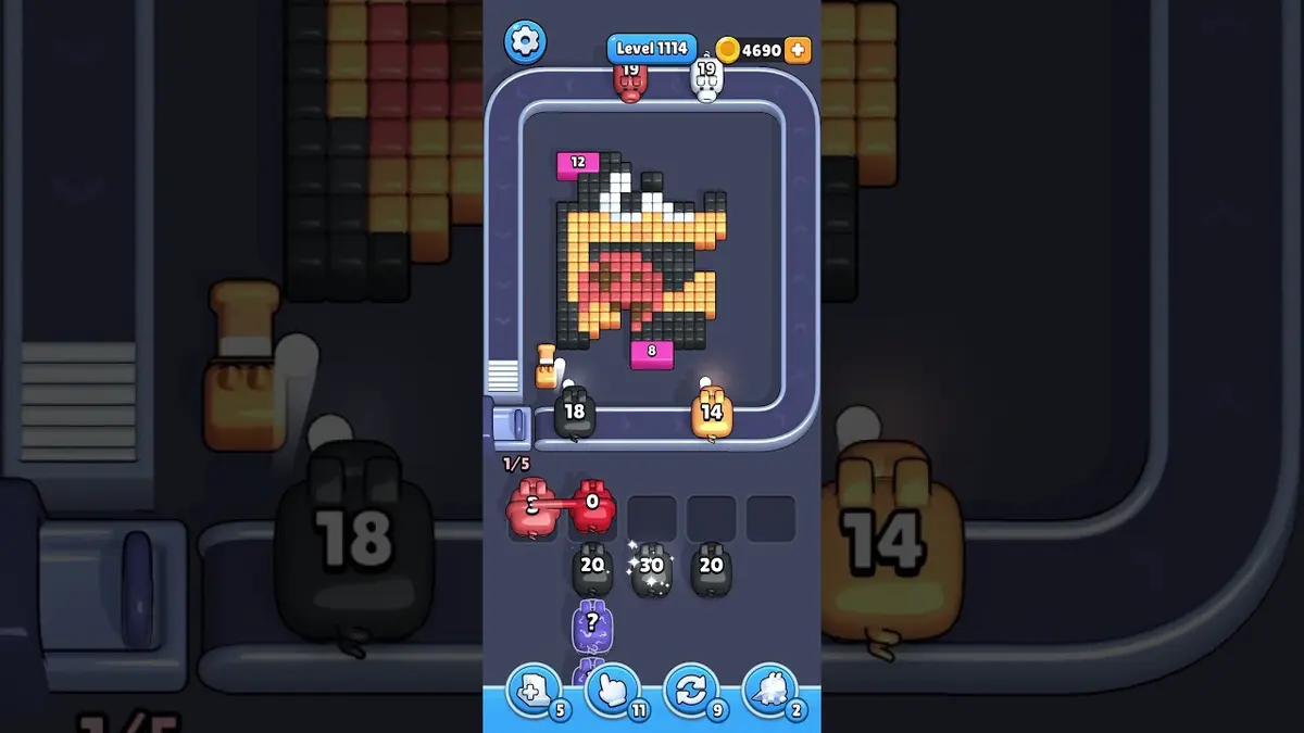 Pixel Flow Level 1114 board preview
