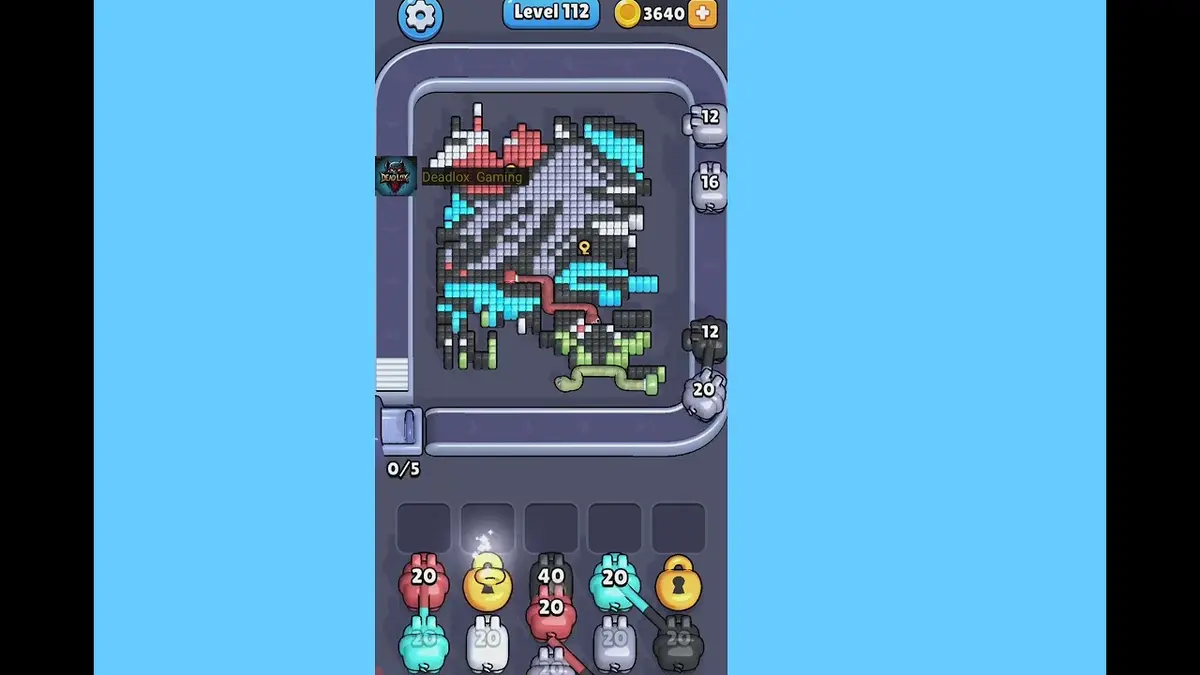 Pixel Flow Level 112 board preview