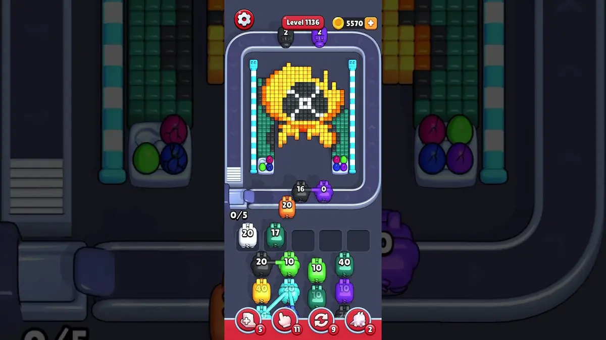 Pixel Flow Level 1136 board preview