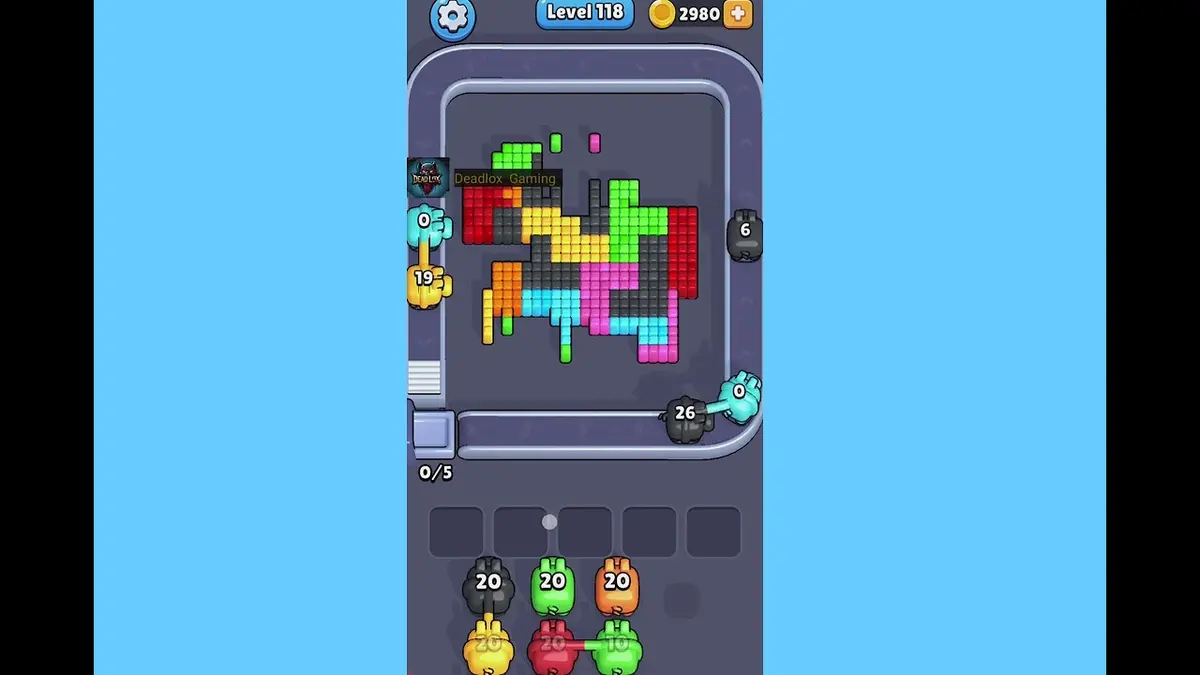 Pixel Flow Level 118 board preview
