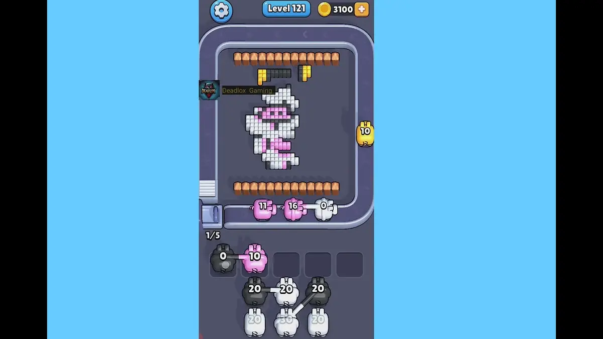 Pixel Flow Level 121 board preview
