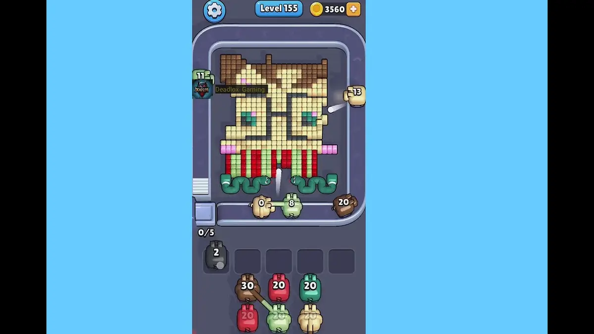 Pixel Flow Level 155 board preview