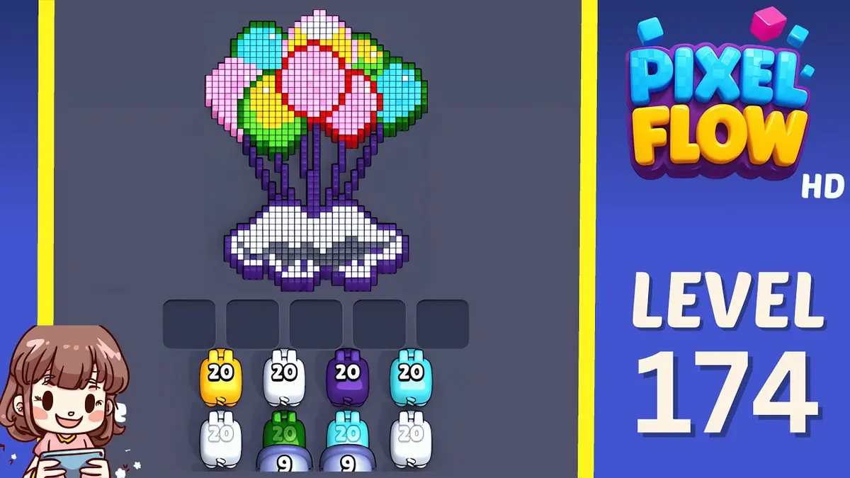 Pixel Flow Level 174 board preview