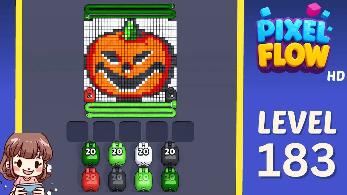 Pixel Flow Level 183 board preview