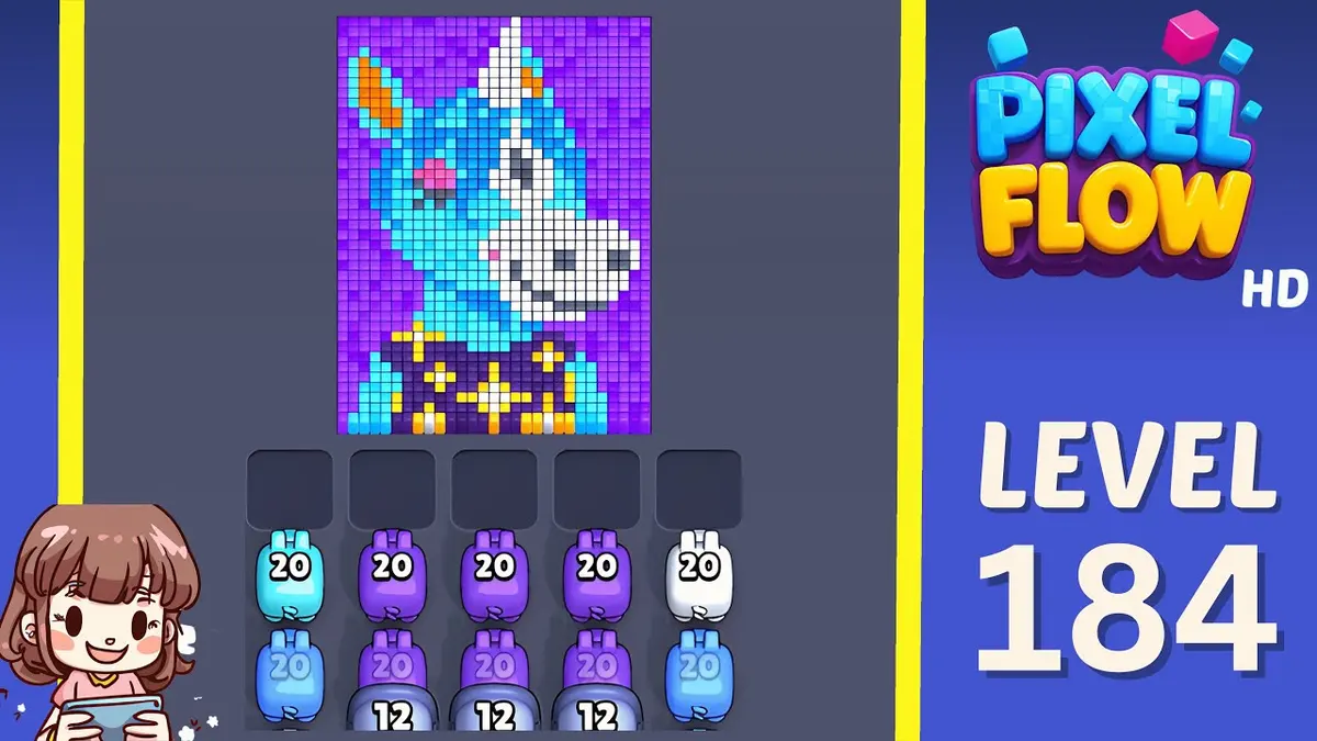Pixel Flow Level 184 board preview