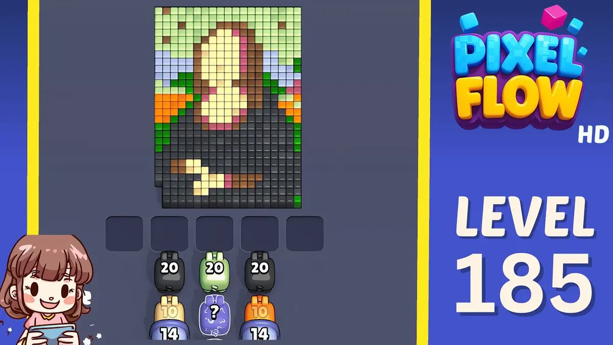 Pixel Flow Level 185 board preview