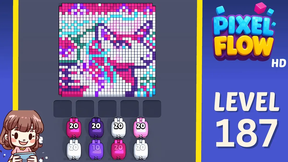 Pixel Flow Level 187 board preview