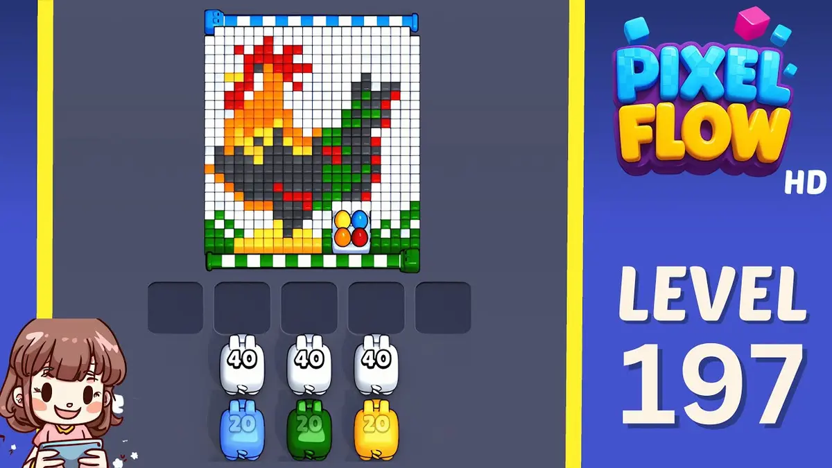 Pixel Flow Level 197 board preview