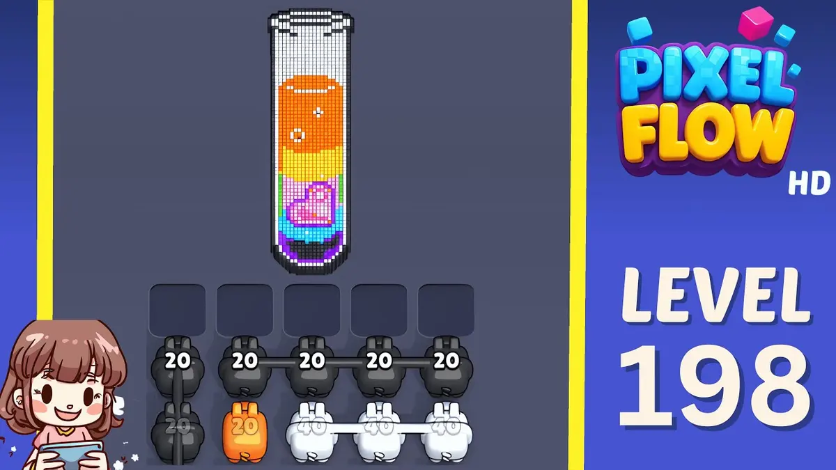 Pixel Flow Level 198 board preview