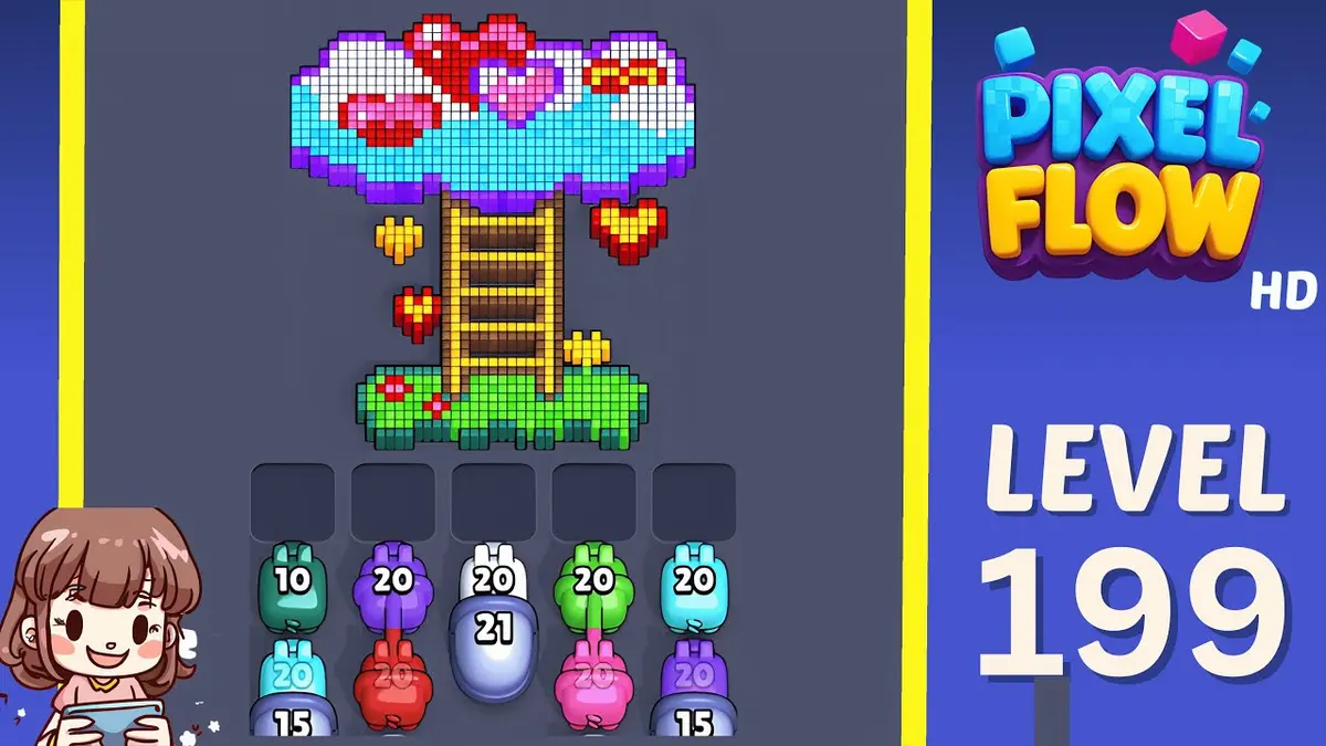 Pixel Flow Level 199 board preview