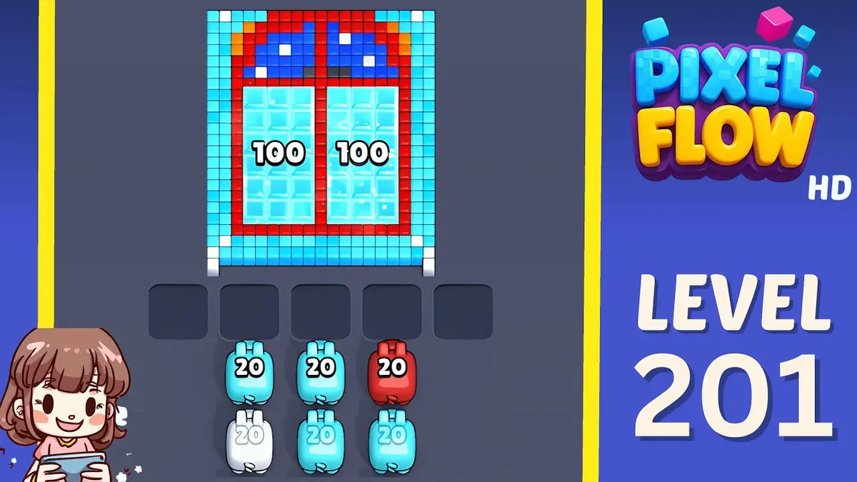 Pixel Flow Level 201 board preview
