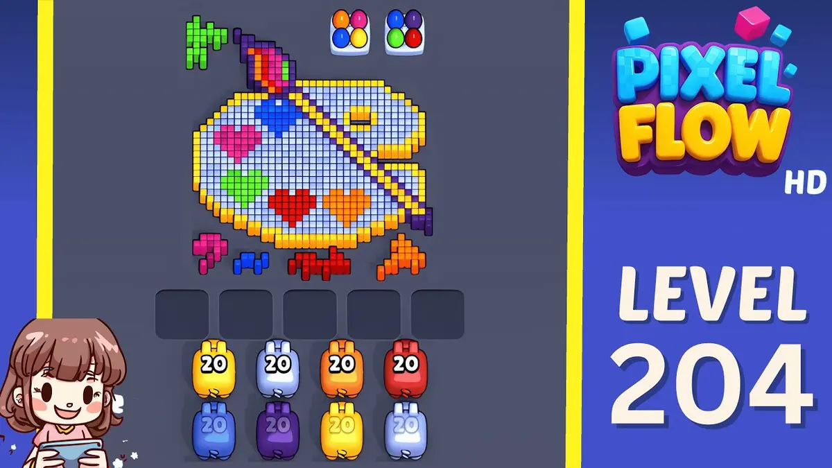 Pixel Flow Level 204 board preview
