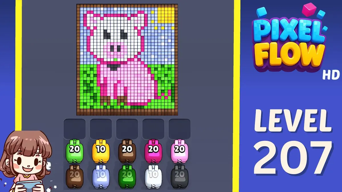 Pixel Flow Level 207 board preview