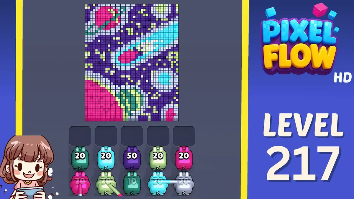 Pixel Flow Level 217 board preview
