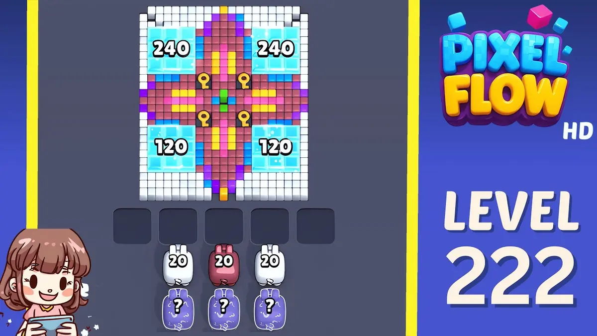 Pixel Flow Level 222 board preview
