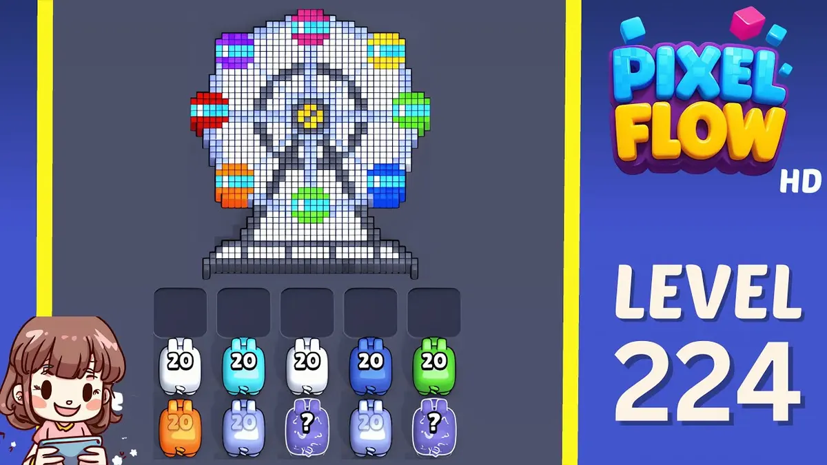 Pixel Flow Level 224 board preview