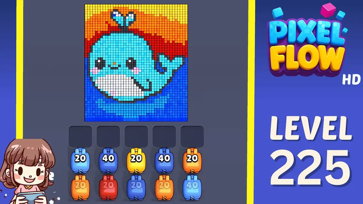 Pixel Flow Level 225 board preview