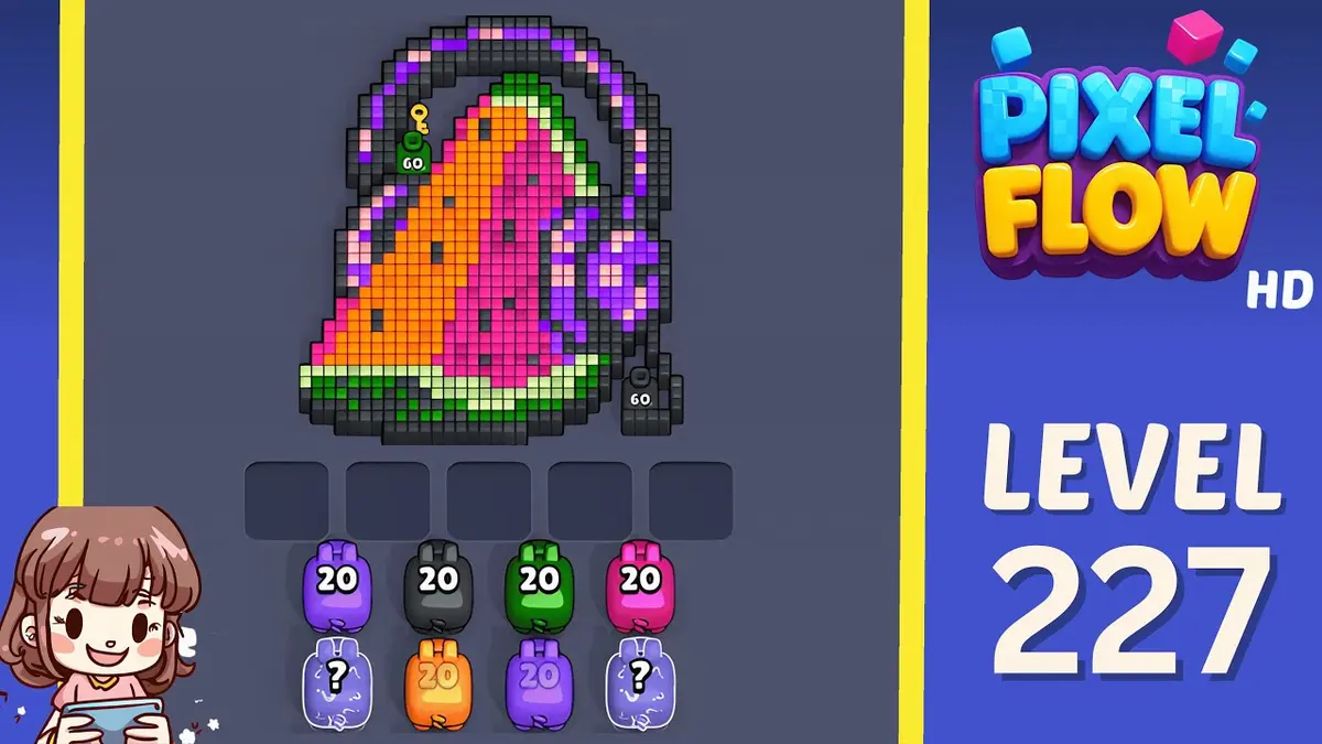 Pixel Flow Level 227 board preview