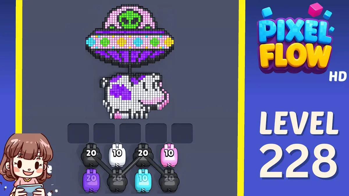 Pixel Flow Level 228 board preview
