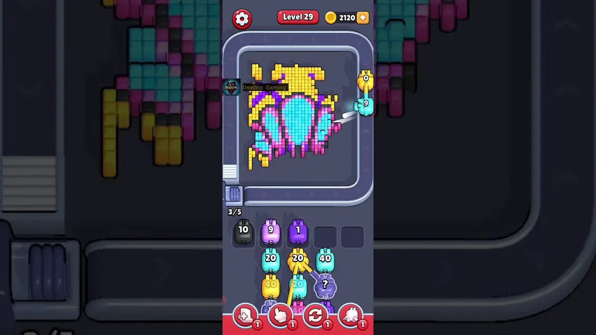 Pixel Flow Level 29 board preview