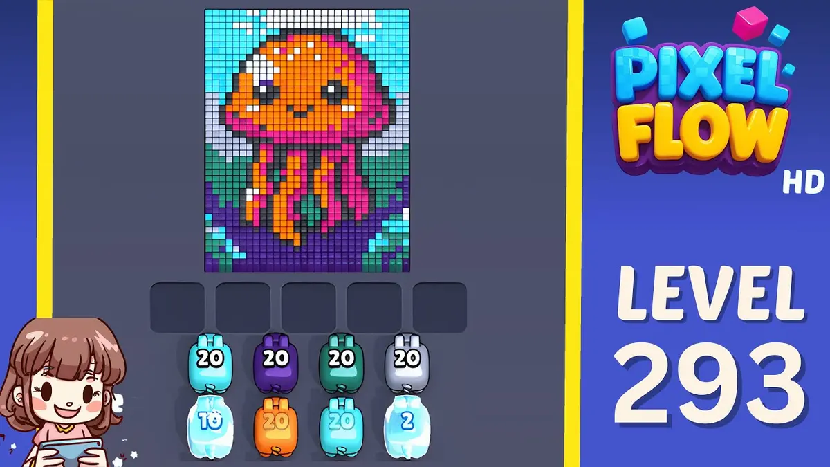 Pixel Flow Level 293 board preview