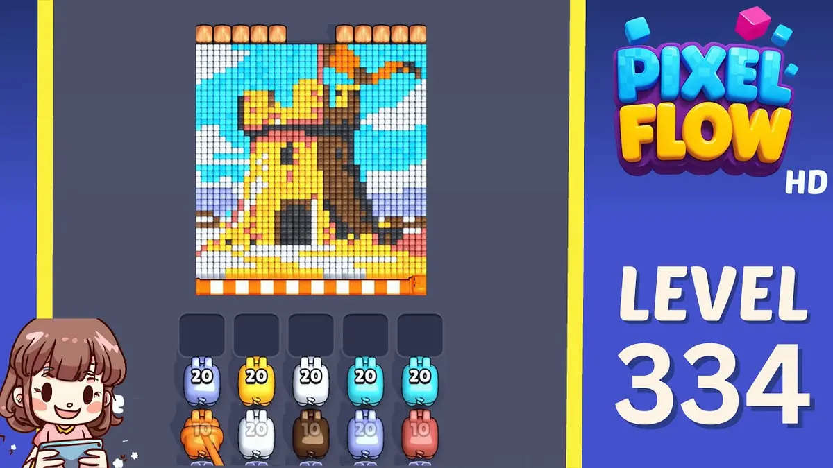 Pixel Flow Level 334 board preview