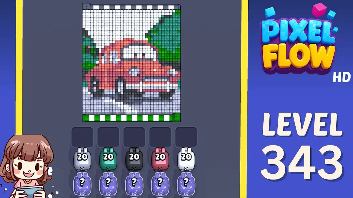 Pixel Flow Level 343 board preview