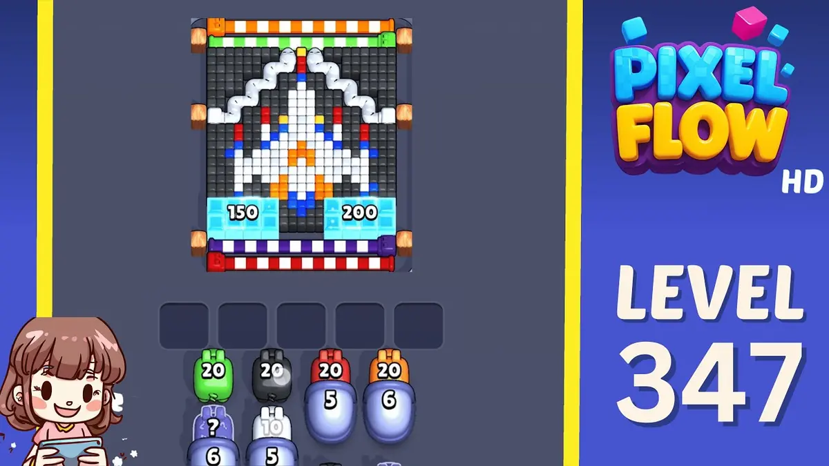 Pixel Flow Level 347 board preview
