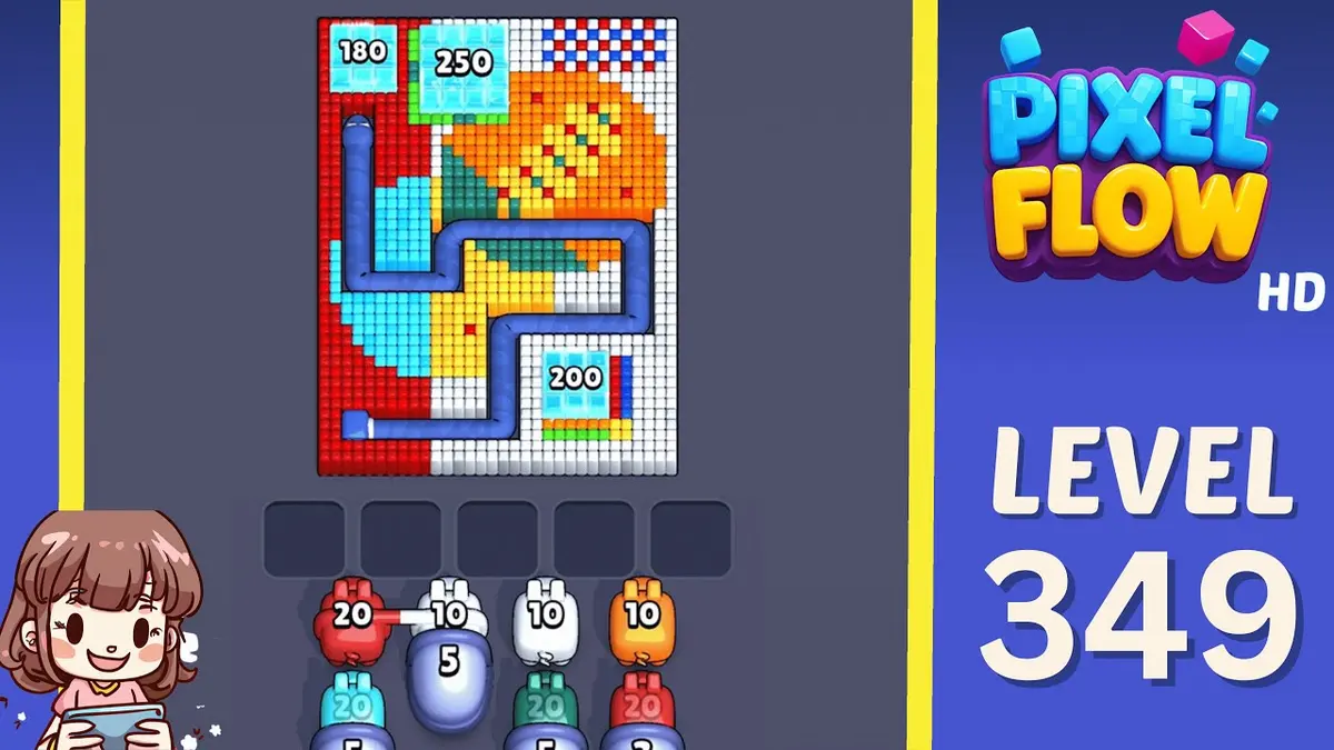 Pixel Flow Level 349 board preview
