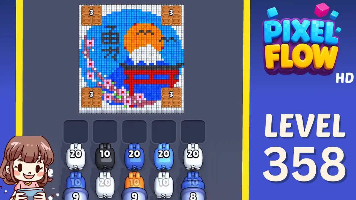 Pixel Flow Level 358 board preview