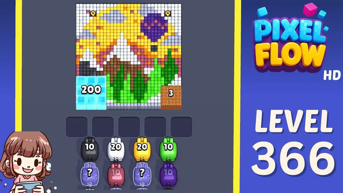 Pixel Flow Level 366 board preview