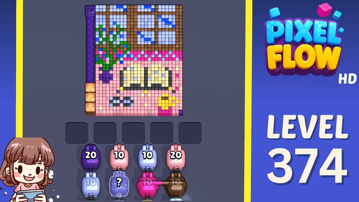 Pixel Flow Level 374 board preview