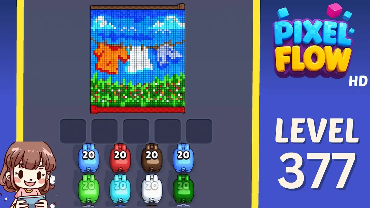 Pixel Flow Level 377 board preview
