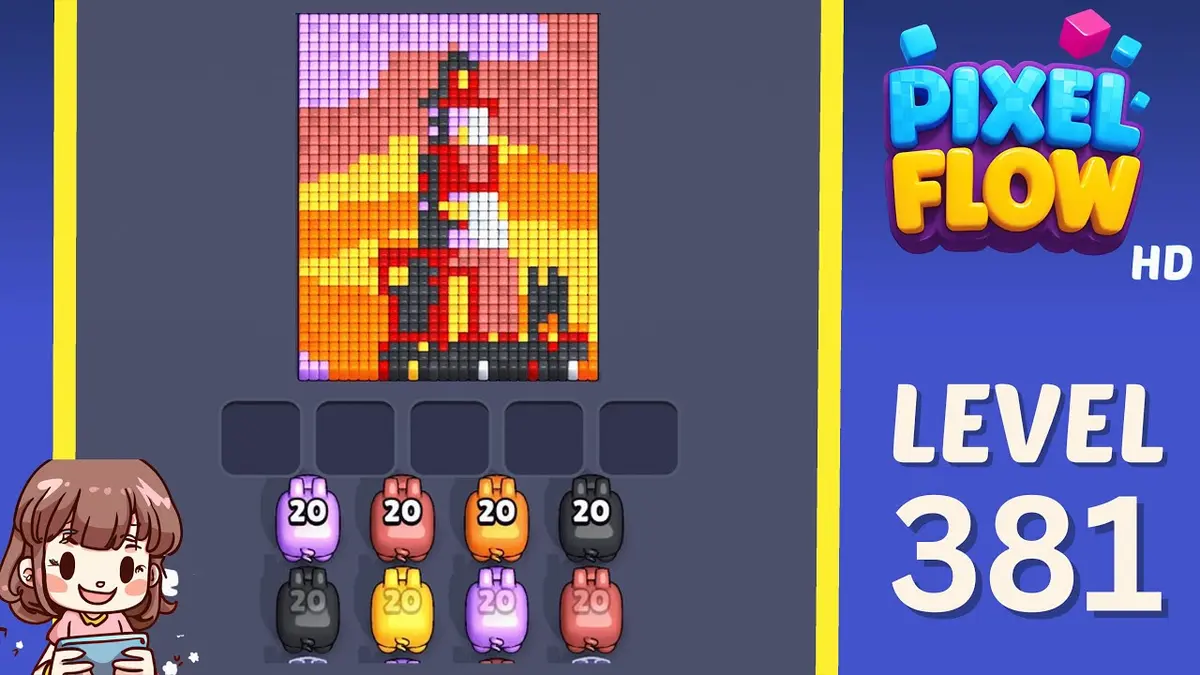 Pixel Flow Level 381 board preview