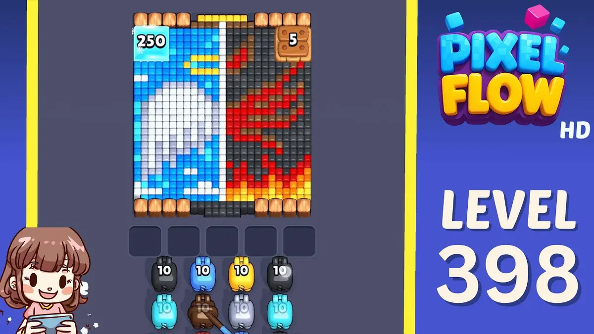 Pixel Flow Level 398 board preview