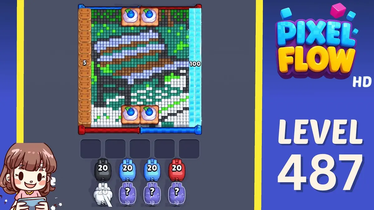 Pixel Flow Level 487 board preview