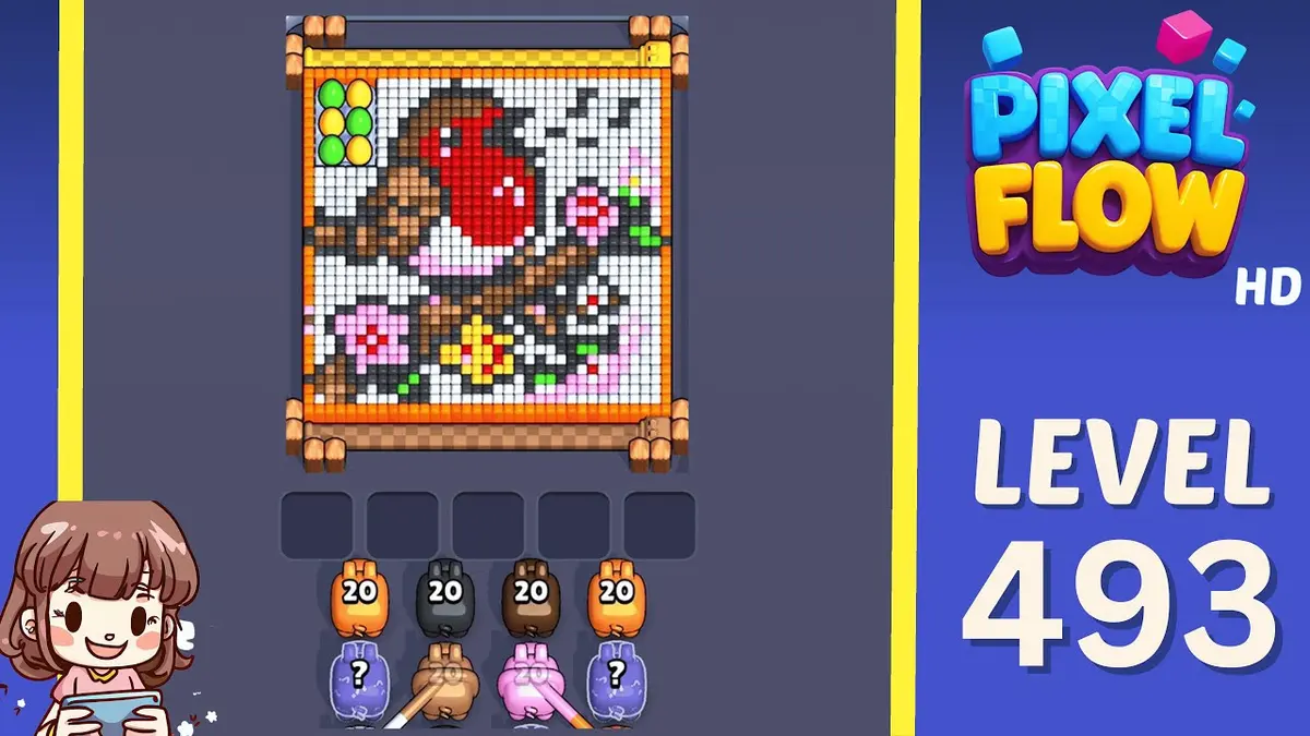 Pixel Flow Level 493 board preview
