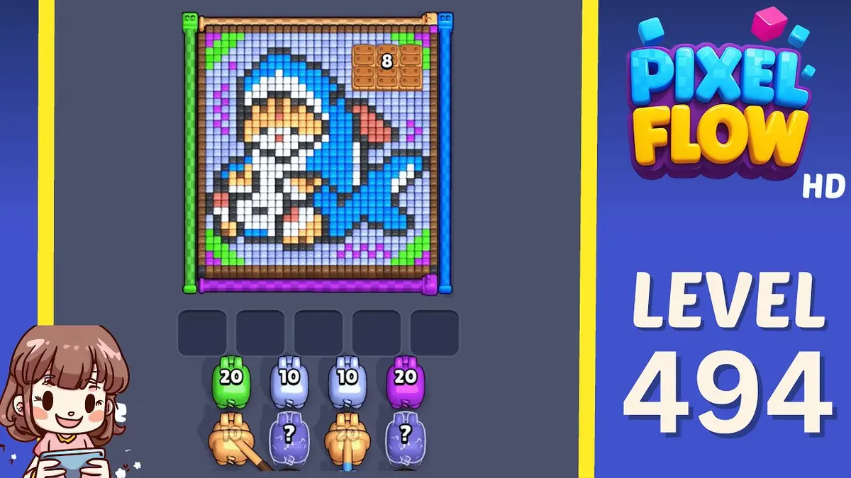 Pixel Flow Level 494 board preview