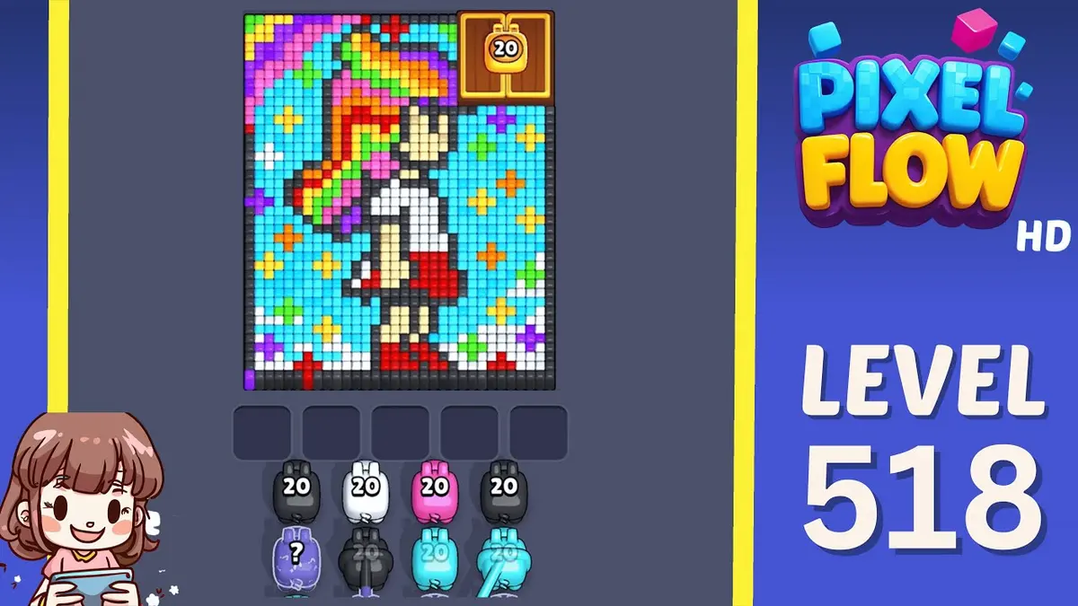 Pixel Flow Level 518 board preview